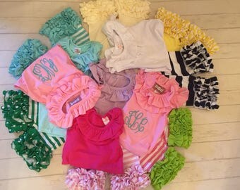 SUMMER BLOWOUT SALE!Toddler Girls Ruffled tank top Easter colors, girls ruffled tank tops in pink,hot pink,Aqua,white and lavender