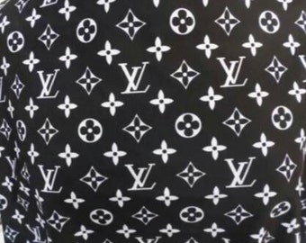 LV Monogram Inspired Print Spandex Fabric By The Yard