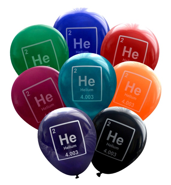 table element 89 Helium Balloons Nerdy Pack 8 of Periodic Element Table