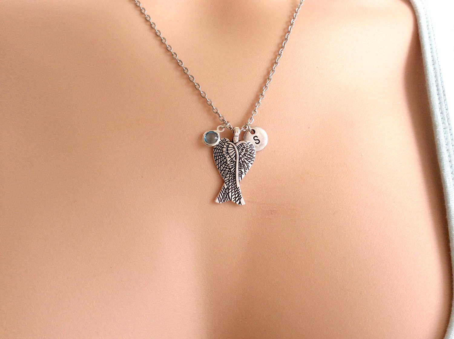 Angel Wing Necklace Angel Jewellery Angel By Statementmadeuk