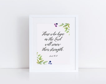 Isaiah 40 31 Print 