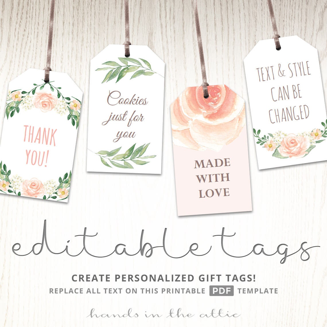 Printable baby shower labels editable gift tags bridal