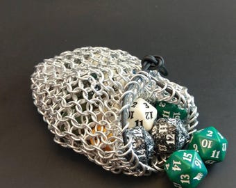 Chain Maille Dice Bag