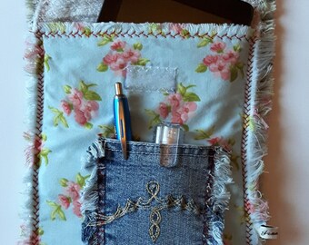 Tablet Case, Kindle Case, Tablet Sleeve, Book Protector, Reader Case, Handmade Jenniwren Originals Cath Kidston Style Cosy, Recycled Denim