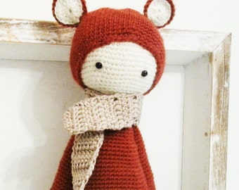 Fifi _ crochet fox for baby. Lalylala pattern. red fox for playing children. gift idea. fox doll for children. red fox doll