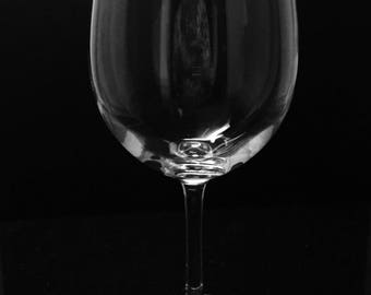 CUSTOM GLASS ~ Personalized wine glass ~ Etched wine glass ~ Create your own glass design ~ Personalized gift ~ Custom etched glass