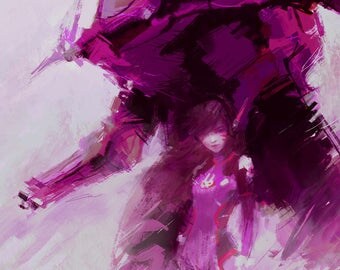 D.Va Gear Art Print (Overwatch) // Gamer Gifts