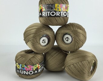 6 colors! - Italian Yarn Adriafil Uno a Ritorto 5 - Cotton Yarn - Summer Yarn - Knitting Yarn - Crochet Yarn -