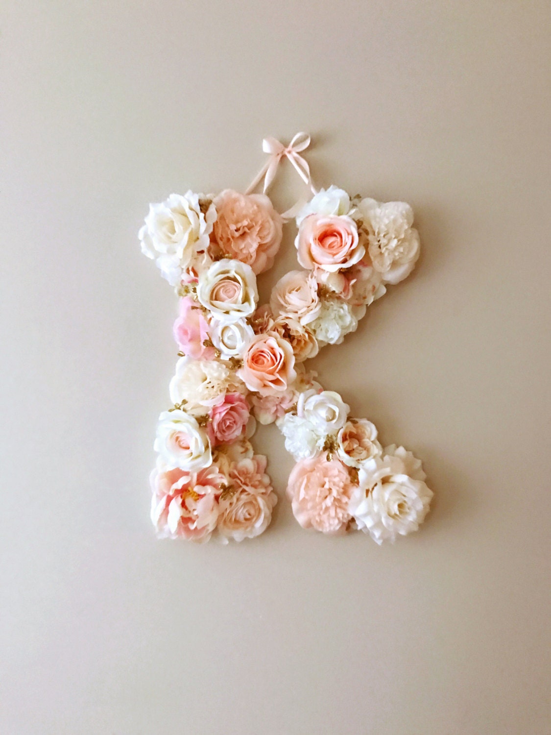 Flower Letters, 18'' Floral Letters, Vintage wedding decor / Personalized nursery decor, Baby shower gift, Photography Prop, Wall art