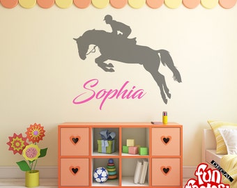 Horse rider decal | Etsy