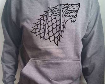 Game of Thrones, house Stark Direwolf logo subtle adults hoodie