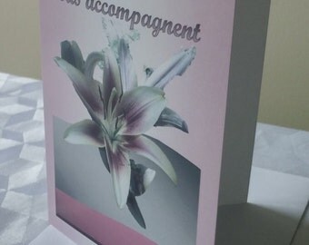 Sympathy card with greeting/Encouragement/sympathy/speedy recovery/disease/thanks/thoughts/Fleur/Hibiscus-CD-SF-1976-06