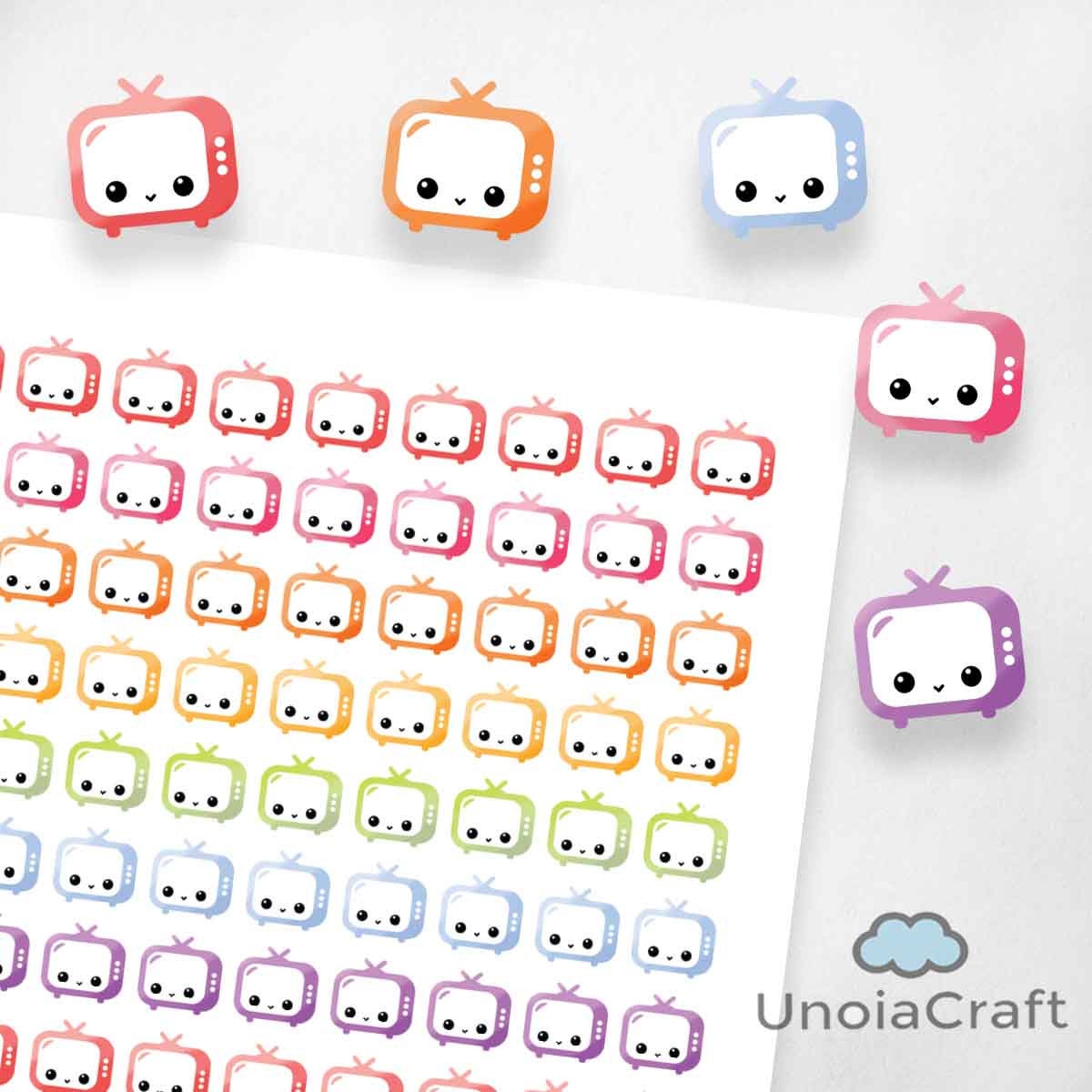 TV reminder stickers television stickers tv movie stickers