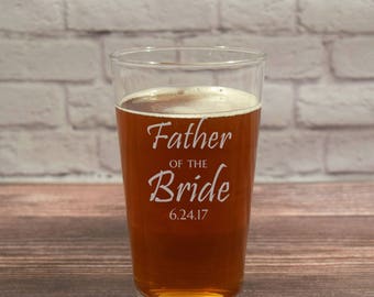 Father of the Bride Glass, Father of the Bride, Father Bride Beer, Father Bride Pint, Father Bride Glasses, Father of the Bride Beer Glass