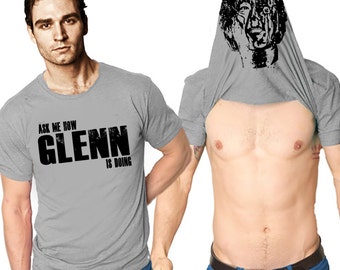 The Walking Dead Ask Me How Glenn Is Doing Funny T shirt - Walking Dead Glenn Unisex T shirt Negan Tshirt Lucille bat