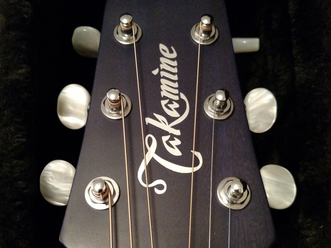 Takamine Guitar Headstock Decal Logo Gold Foil