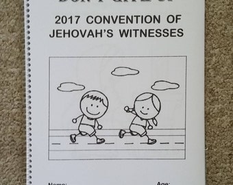 ENGLISH 3-5yo Notebook JW Regional Convention Don't Give Up