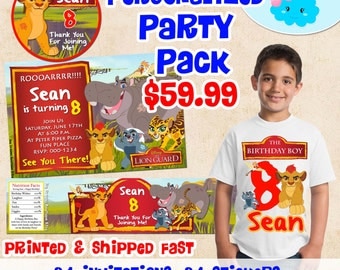 The Lion Guard Invitations Birthday Party Set, The Lion Guard Birthday Shirt