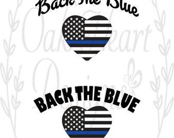 Back the blue svg | Etsy