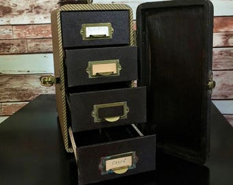 Barnett & Jaffe 1950's Baja Slide Case - 4 Drawers - Vintage Storage
