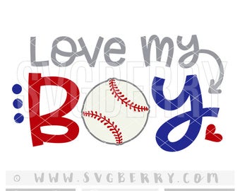 Love My Boy SVG / love baseball Svg / baseball mom shirts / baseball shirt / baseball cap hat / thats my boy / cut files cutting files / Bg