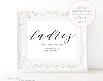 Wedding Bathroom Sign. Wedding Ladies Room Sign. Bathroom Signage. Bathroom Sign. Wedding Bathroom Print. Wedding Bathroom Sign. (SH)