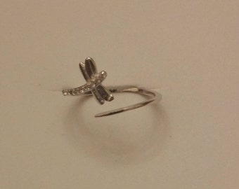 Adjustable Silver 925 with Dragonfly ring
