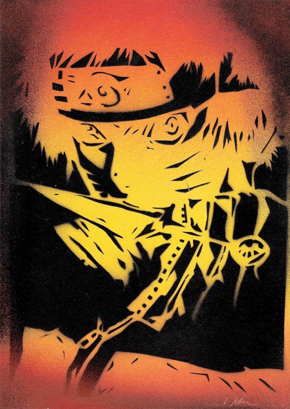 Items similar to NARUTO manga Spray Paint Art A4 on Etsy