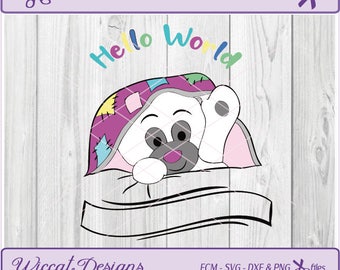 Bear svg, Teddy Bear svg, newborn svg, Nursery svg, baby bear svg, Hello svg, baby shower svg, vinyl decal, scanncut, fcm file, dxf file