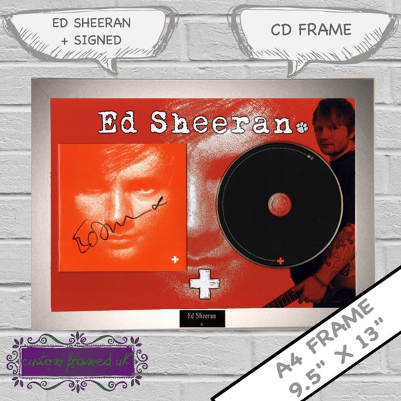 SALE Ed Sheeran Plus Authentic/Autograph Signed CD Frame