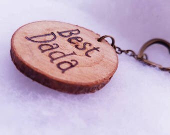 Personalised keyring, photo keyring, wooden keychain, photo gift, pyrography, tree slice keychain, log slice, custom keyring,name on keyring