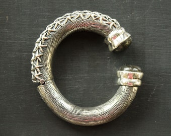 Silver Cuff Bracelet for Women Indian Jewelry India Silver Bangle Bracelet Spiritual Jewelry Yoga Gifts Gypsy Jewelry Silver Kada