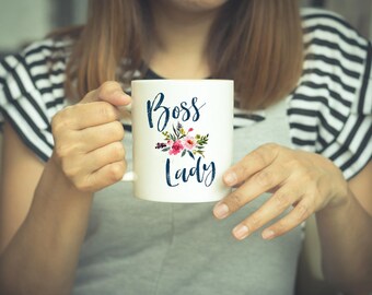 Boss Lady Mug, Boss Lady Coffee Mug, Floral Boss Lady Mug, Flower Boss Lady Mug, Cute Boss Lady Mug, Boss Lady Mugs, Girl Boss, Lady Boss
