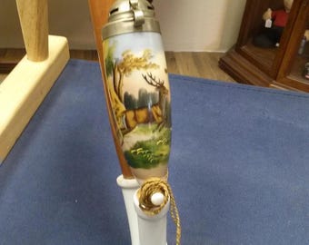 Vintage German Porcelain Pipe/Long Pipe/Hunting Pipe