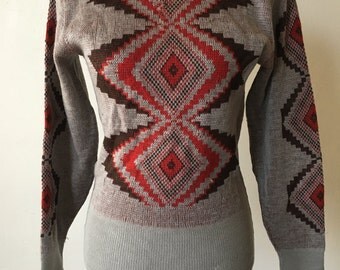 SALE 1940s "Puritan" Geometric Sweater