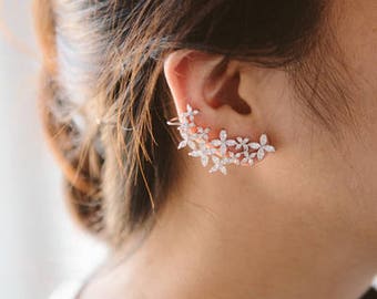 Jasmine Vine Crawler Cuff (sterling silver)
