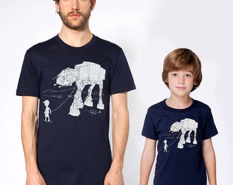 My AT-AT Pet matching father son shirts, Father's day gift, star wars family t-shirt set, daddy and son, daddy's girl gift, father daughter