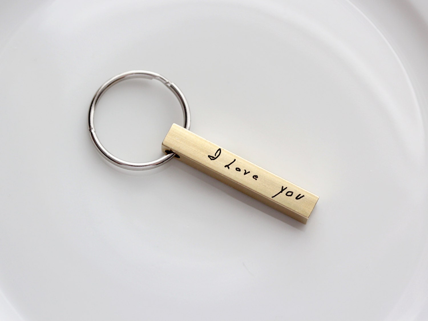 custom writing keychain