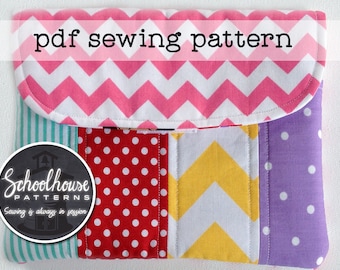 eclutch sewing pattern - sleeve case with pocket - Fits iPad, iPad mini and Kindle Fire - PDF INSTANT DOWNLOAD