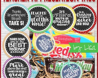 Teacher Appreciation Printables, Gift Tags, Teacher Appreciation Week, Gift Ideas for Teachers, Teacher Gift - Printable INSTANT Download