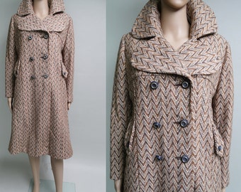 Vintage 1960s Coat//60s Coat//Double Breasted//1960s//Retro//Rockabilly//Mod//Mad Man