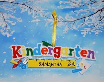 Personalized Kindergarten Christmas Ornament