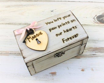 Pet Memory Box - Pet Loss Keepsake - Pet Loss Gift - Pet Loss Remembrance - Rainbow Bridge Gift - Pet Sympathy - Dog Loss Gift, Pet Memorial
