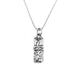SALE - Burrito Necklace - Miniature Food Jewelry - Chipotle - Mexican Food - Foodie - Gifts for Foodies - Inedible Jewelry - Nickel Free