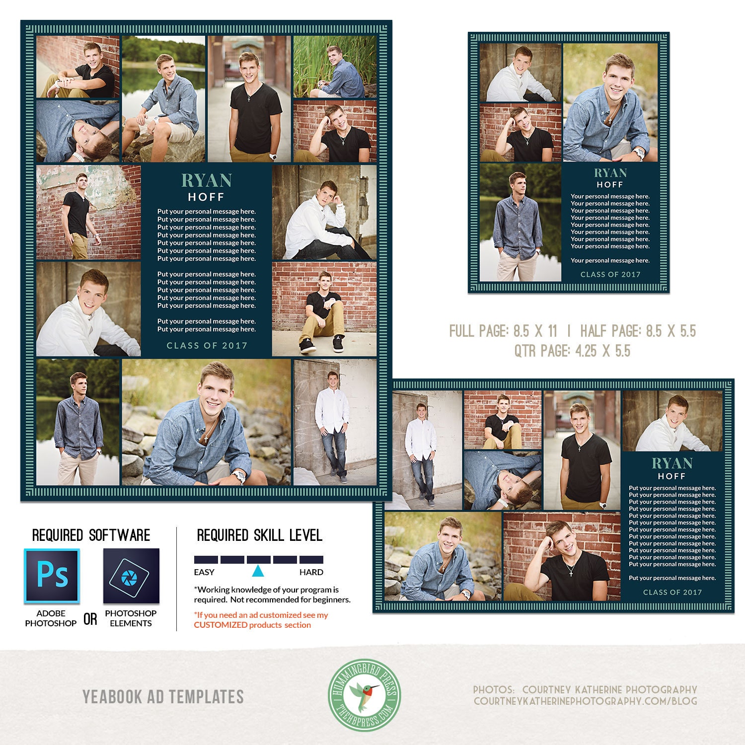 Yearbook Ad TEMPLATES Senior Ad Graduation Ad High School