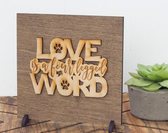 Dog Gift For Her - Dog Lover Gift - Dog Gift for Him - Pet Gift For Him - Wall Art - Dog Mom Gifts - Laser Cut Wood Sign - Veterinarian Gift