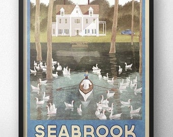 The Notebook Movie - Vintage Travel Poster of Seabrook, South Carolina