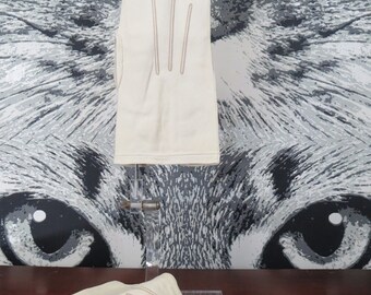 20s White Kid Leather Gloves for Kaskel and Kaskel New York