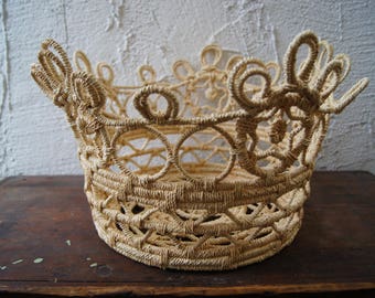 Lacy Hand Woven Indonesian Basket