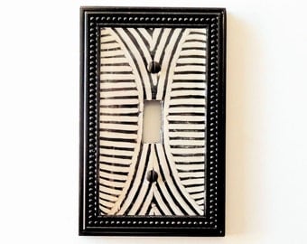 african carving light switch cover african decor zulu shield pattern light switch plate - African Decor african carving light switch cover african decor zulu shield pattern light switch plate - African Decor